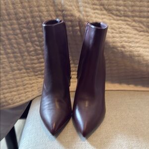 Marc Fisher Pointed Toe Ankle Boots in Dark Brown
